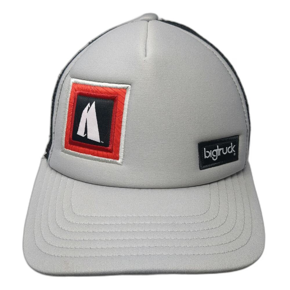 Bigtruck Gray Trucker Hat One Size Snapback Mesh Foam Adventure Mountain Patch